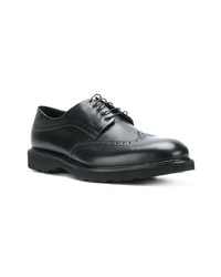 Chaussures derby en cuir noires Salvatore Ferragamo