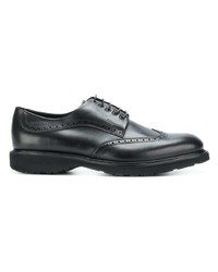 Chaussures derby en cuir noires Salvatore Ferragamo