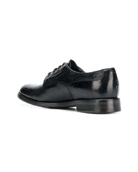 Chaussures derby en cuir noires Silvano Sassetti