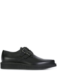 Chaussures derby en cuir noires Lanvin