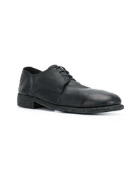 Chaussures derby en cuir noires Guidi