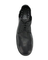 Chaussures derby en cuir noires Guidi