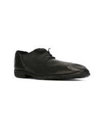 Chaussures derby en cuir noires Guidi