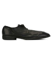 Chaussures derby en cuir noires Guidi