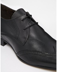 Chaussures derby en cuir noires Dune