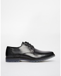 Chaussures derby en cuir noires Firetrap