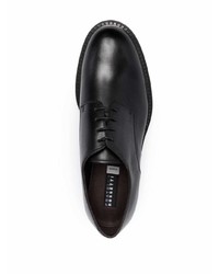 Chaussures derby en cuir noires Fratelli Rossetti