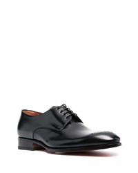 Chaussures derby en cuir noires Santoni