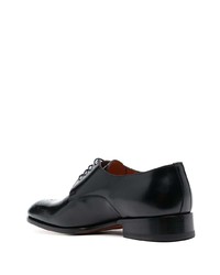 Chaussures derby en cuir noires Santoni