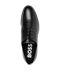 Chaussures derby en cuir noires BOSS