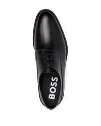 Chaussures derby en cuir noires BOSS