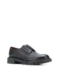 Chaussures derby en cuir noires Fratelli Rossetti