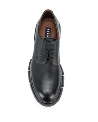 Chaussures derby en cuir noires Fratelli Rossetti