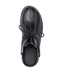 Chaussures derby en cuir noires Sunnei