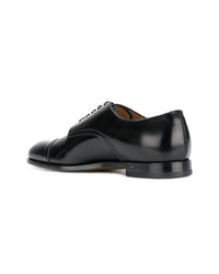 Chaussures derby en cuir noires Silvano Sassetti