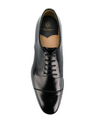 Chaussures derby en cuir noires Silvano Sassetti