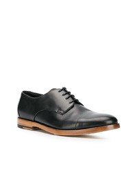 Chaussures derby en cuir noires Santoni