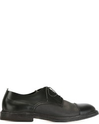 Chaussures derby en cuir noires Pantanetti