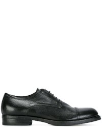 Chaussures derby en cuir noires Pantanetti