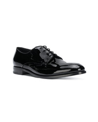 Chaussures derby en cuir noires Giorgio Armani