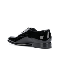 Chaussures derby en cuir noires Giorgio Armani