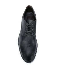 Chaussures derby en cuir noires Ermenegildo Zegna