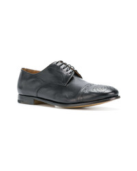 Chaussures derby en cuir noires Premiata