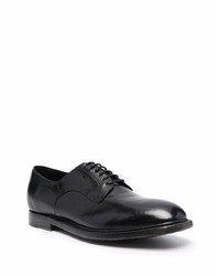 Chaussures derby en cuir noires Silvano Sassetti