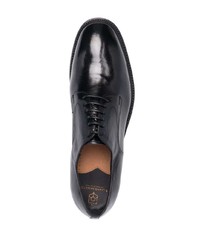 Chaussures derby en cuir noires Silvano Sassetti