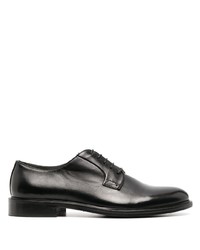 Chaussures derby en cuir noires Pollini