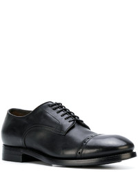 Chaussures derby en cuir noires Silvano Sassetti