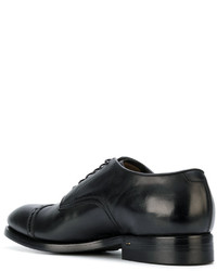 Chaussures derby en cuir noires Silvano Sassetti