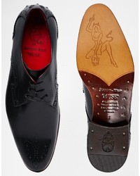 Chaussures derby en cuir noires Jeffery West