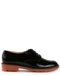 Chaussures derby en cuir noires Robert Clergerie