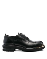 Chaussures derby en cuir noires Roberto Cavalli
