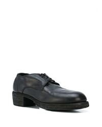 Chaussures derby en cuir noires Guidi