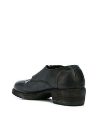 Chaussures derby en cuir noires Guidi