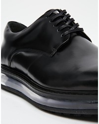 Chaussures derby en cuir noires