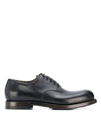 Chaussures derby en cuir noires Silvano Sassetti