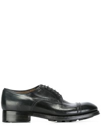 Chaussures derby en cuir noires Silvano Sassetti