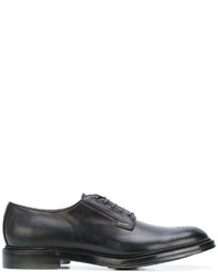 Chaussures derby en cuir noires Silvano Sassetti