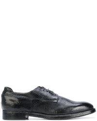 Chaussures derby en cuir noires Silvano Sassetti