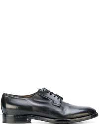 Chaussures derby en cuir noires Silvano Sassetti