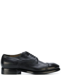 Chaussures derby en cuir noires Silvano Sassetti