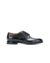 Chaussures derby en cuir noires Silvano Sassetti