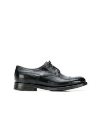 Chaussures derby en cuir noires Silvano Sassetti