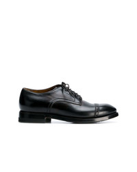 Chaussures derby en cuir noires Silvano Sassetti