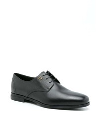 Chaussures derby en cuir noires Salvatore Ferragamo