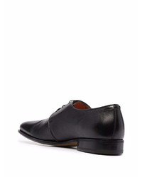 Chaussures derby en cuir noires Santoni