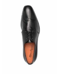 Chaussures derby en cuir noires Santoni